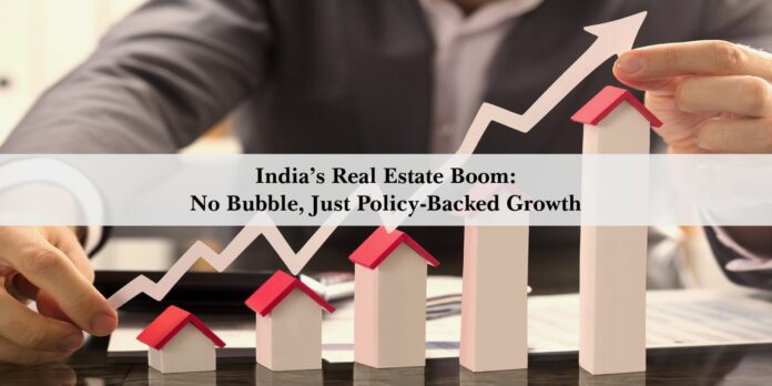 High-rise residential buildings in India, representing the booming and stable real estate market.